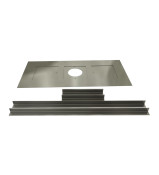 Closure Plate Structutral Closure Plate 1000 x 400 with Centre Hole and Brackets | Trade Price Flues