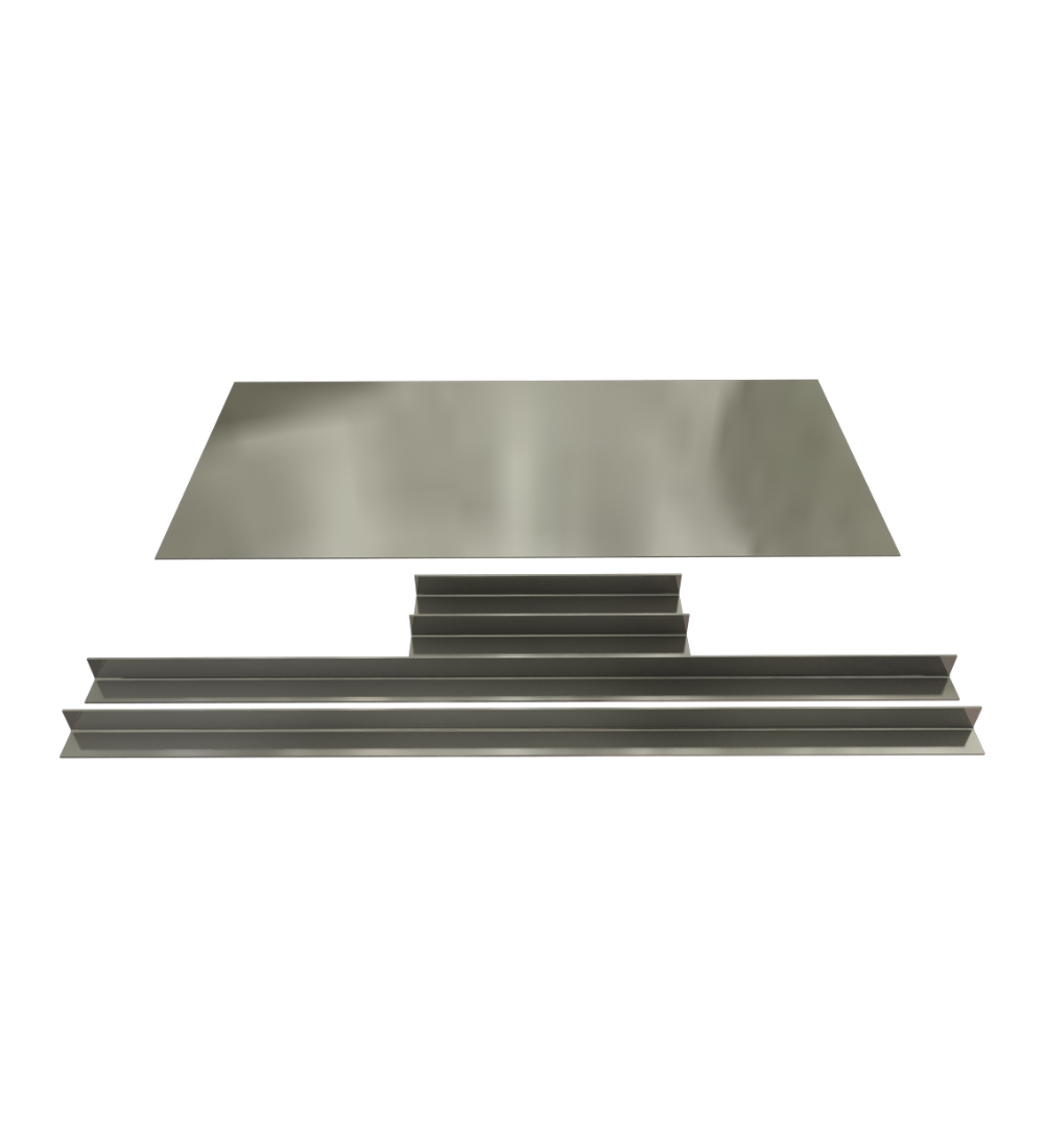 Header Closure Plate Closure Plate 1000 x 400 Plain with Brackets | Trade Price Flues