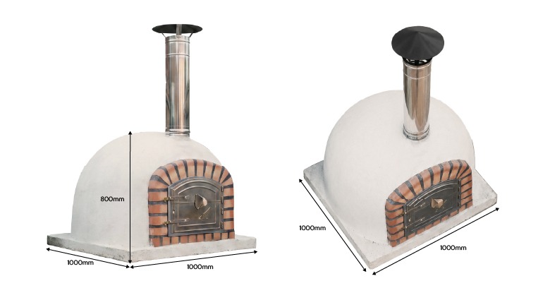 1000mm - 1000mm Outdoor Wood Fired Pizza Oven