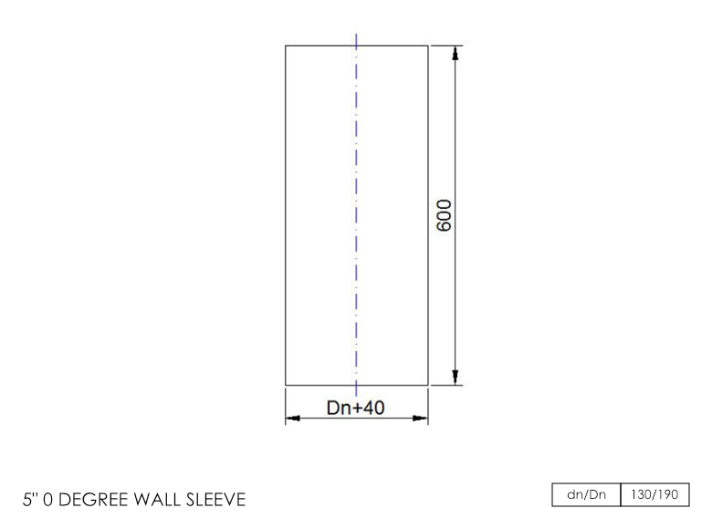 Twin Wall Sleeve 0° 5 Inch SS