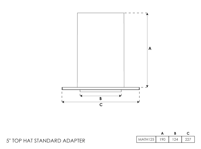 5 Inch Top Hat Adaptor