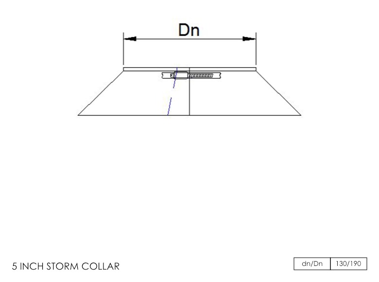 Twin Wall Storm Collar 5 Inch SS