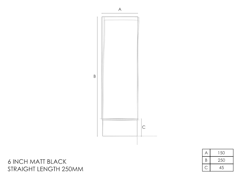 Premier One Supa Matt 250MM X 6-inch STOVE PIPE