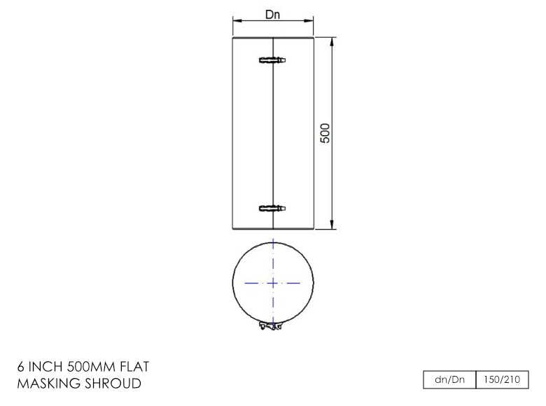 Twin Wall Masking Shroud 6 Inch SS