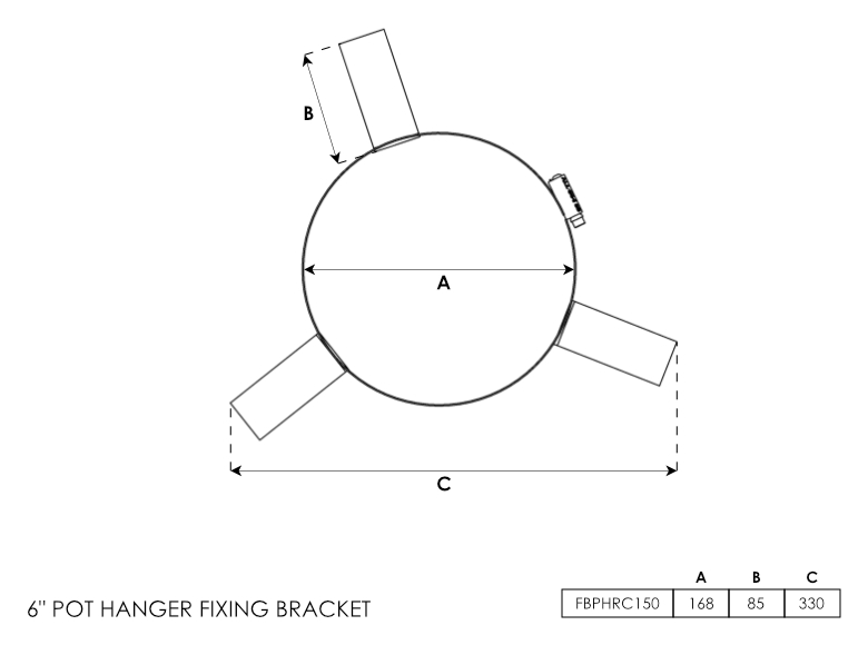 6 Inch Pot Hanger Fixing Bracket