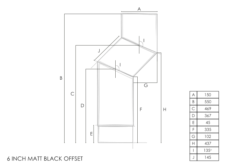 Premier One Supa Matt OFFSET VIT PIPE 150MM