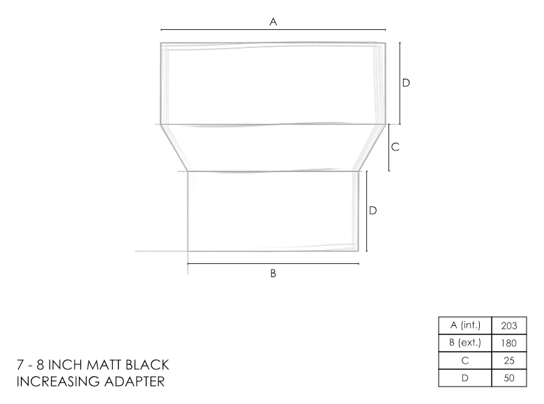 Premier One Supa Matt VITREOUS INCREASING ADAPTOR 7-inch-8-inch