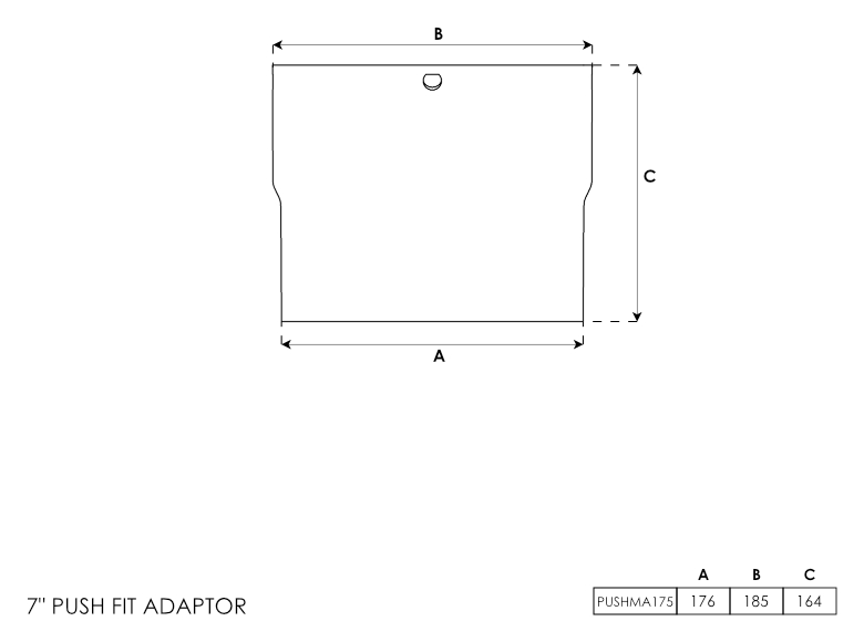 7 Inch Push Fit Stove Flue Pipe Adaptor