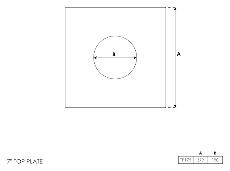 7 Inch Top Plate