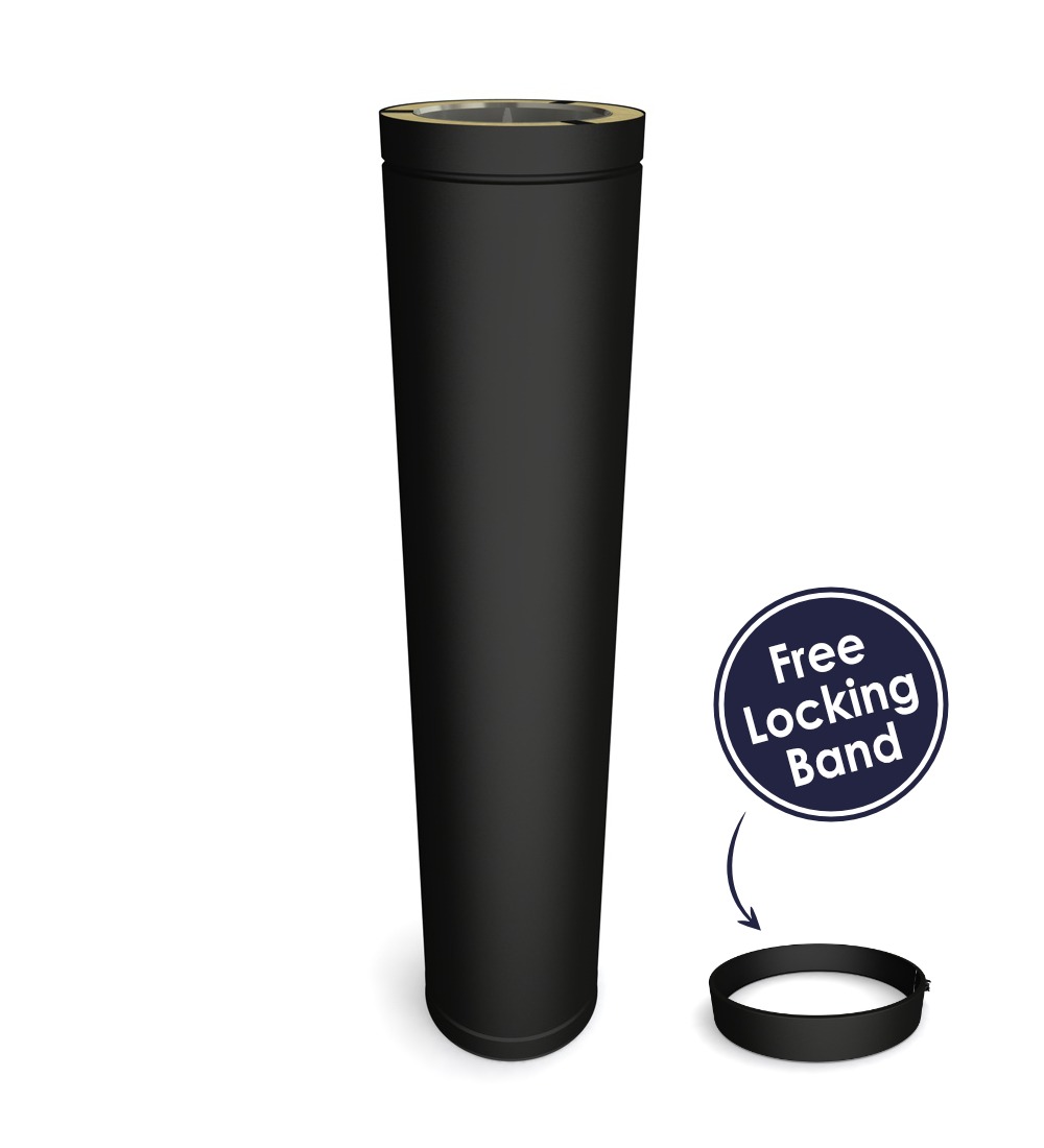 Twin Wall Straight Length 1000mm 5" MB