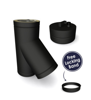 Twin Wall Short Tee with Soot Collector 135° 7" MB