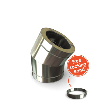 Twin Wall Elbow 30° 8" SS