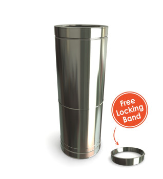 Twin Wall Adjustable Length 380-585mm 7" SS