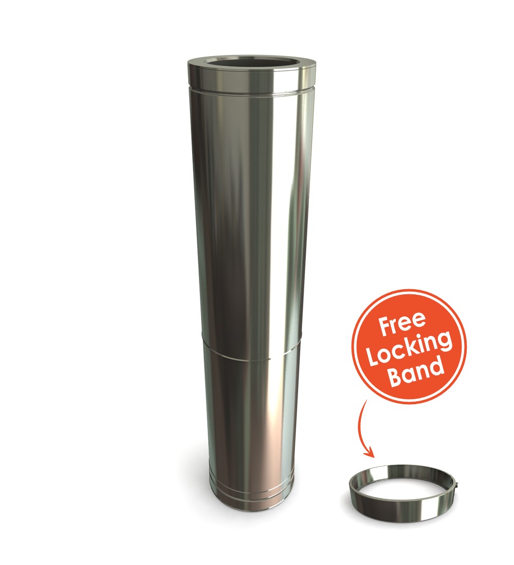 Twin Wall Adjustable Length 590-1005mm 5" SS