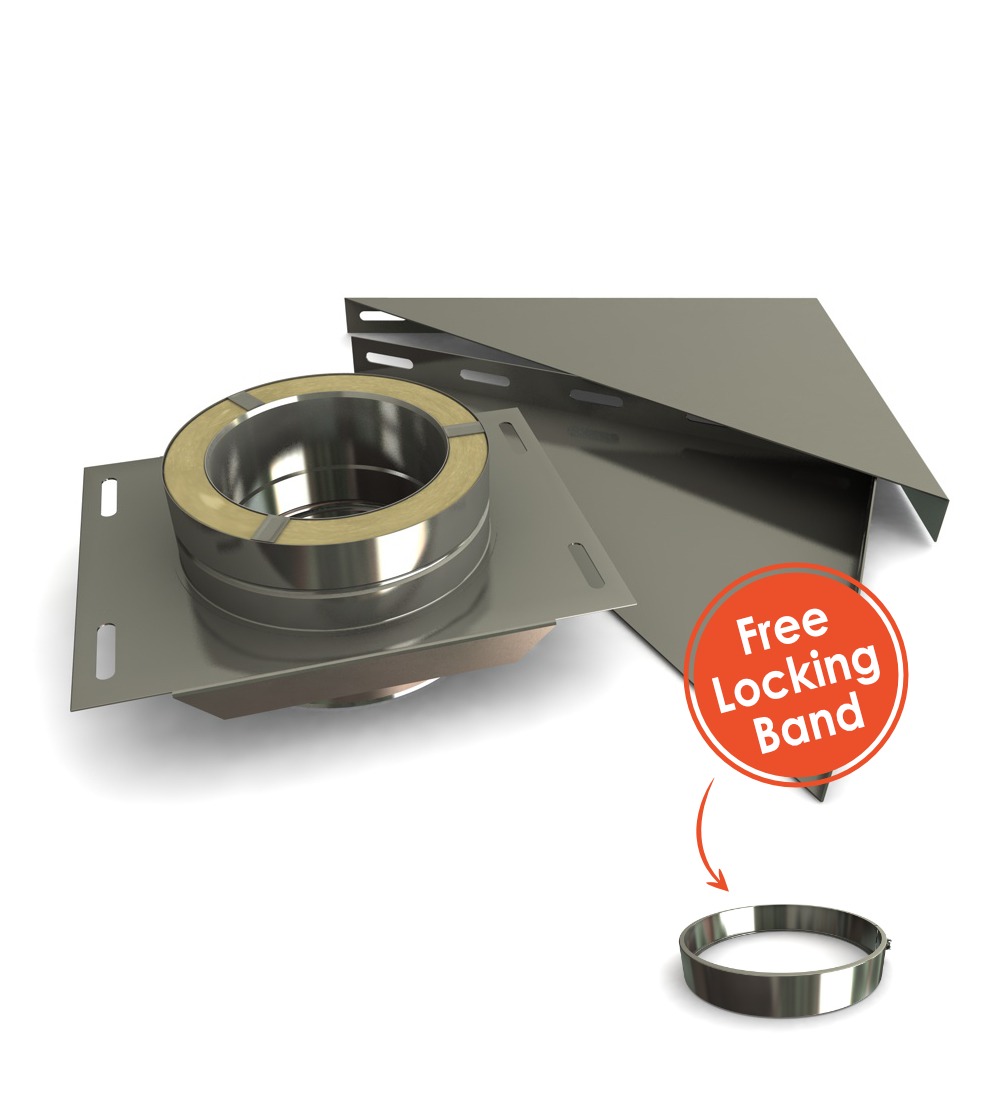 Twin Wall Base Support Short 7" SS
