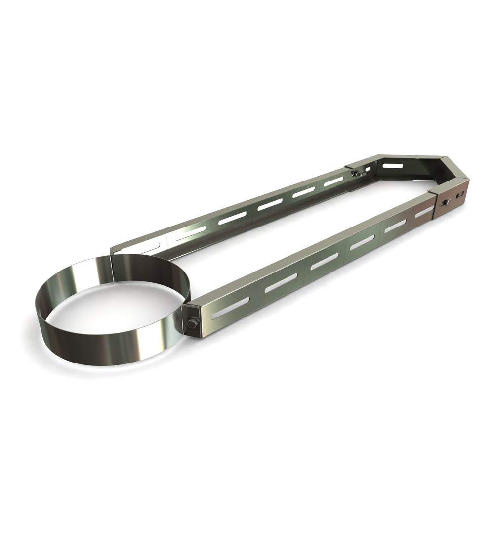 Twin Wall Corner Wall Bracket 6" SS