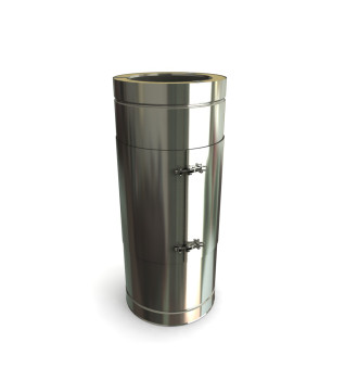 Twin Wall Discreet Cleanout 5" SS