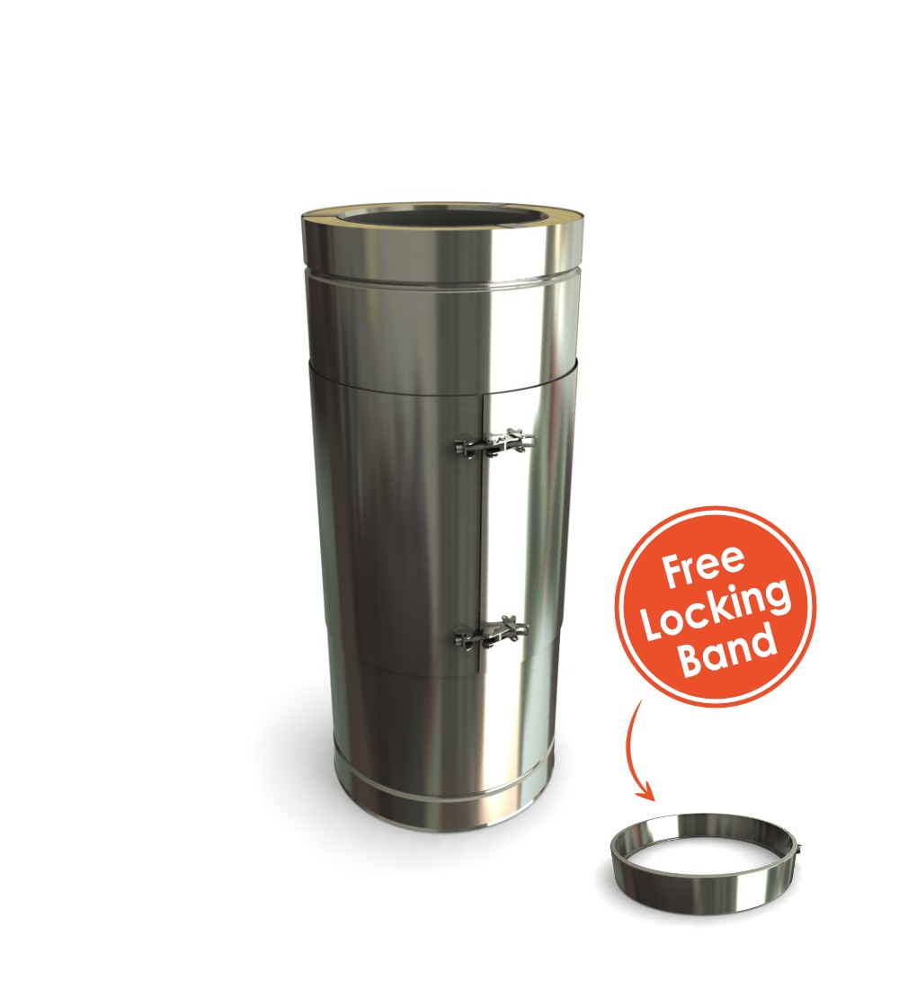 Twin Wall Discreet Cleanout 6" SS