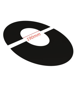 Twin Wall 2 Part Oval Finishing Plate Wide 45° 5" MB