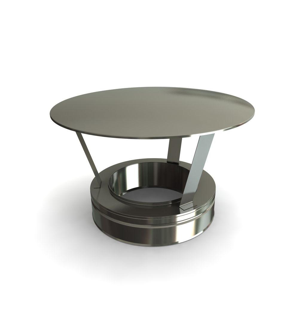 Twin Wall Rain Cap 5" SS