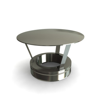 Twin Wall Rain Cap 5" SS