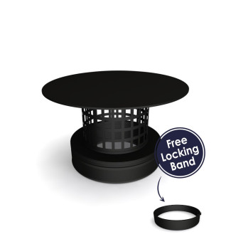 Twin Wall Rain Cap with Mesh 5" MB