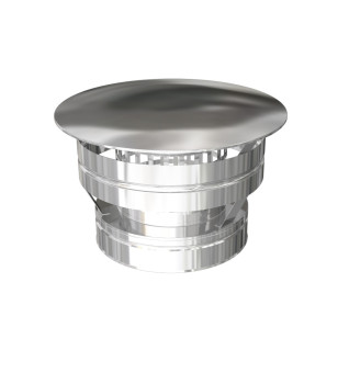 Twin Wall Weathering Cap with Mesh 6 Inch SS