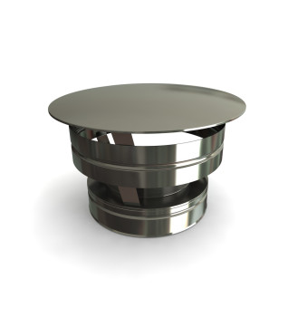 Twin Wall Weathering Cap 5" SS