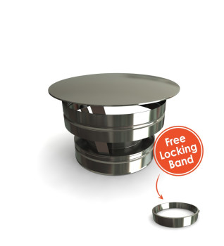 Twin Wall Weathering Cap 7" SS