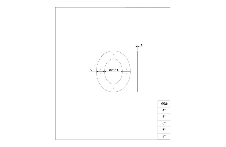 Matt Black 2 Part Decorative Trim Ring 45° 4 Inch 