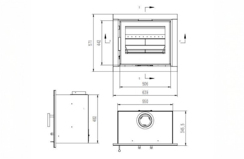 Woodford Lovell C550 Inset Stove