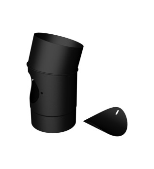 Matt Black Elbow 15° with Door 5"