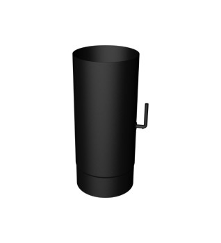 Matt Black Stove Pipe with Damper 6"