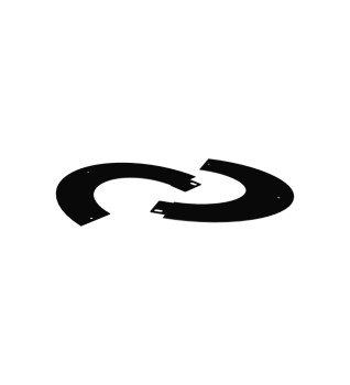 Matt Black 2 Part Decorative Trim Ring 45° 6"