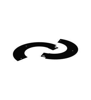 Matt Black 2 Part Decorative Trim Ring 0° 4"