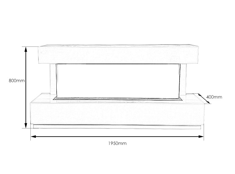 Hestia 1562 Electric Fire & Solace Marble Media Wall Suite Medium Polar White
