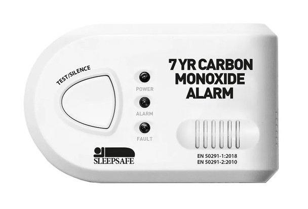 Carbon monoxide alarm for log burner