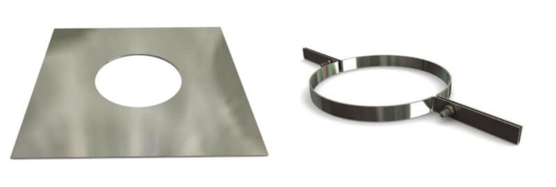 Shop top plates and clamps - ideal for chimney flue liner installations